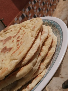 A picture of Naan bread.