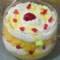 A picture of Fresh mango creamy pudding.