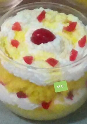 A picture of Fresh mango creamy pudding.