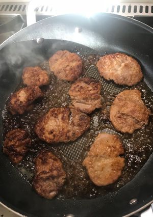 A picture of Pork tenderloin steak and Marsala.