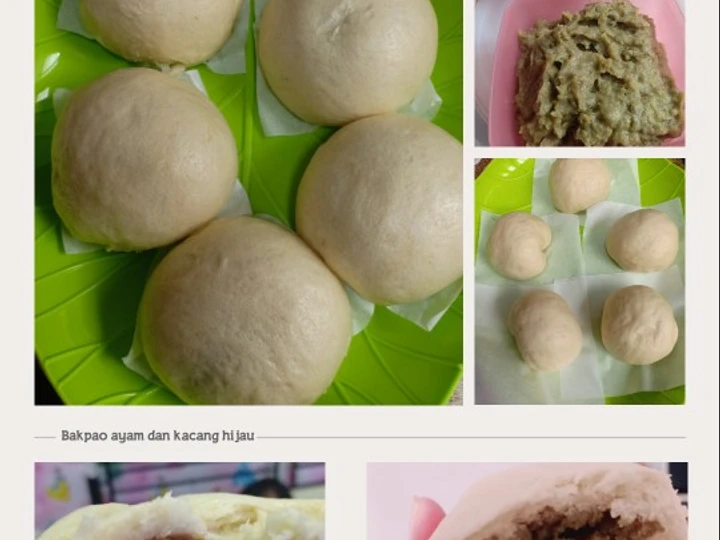 Langkah Gampang Membuat Resep Bakpao isi kacang hijau dan ayam yang Bikin Ngiler Anti Ribet, Lezat