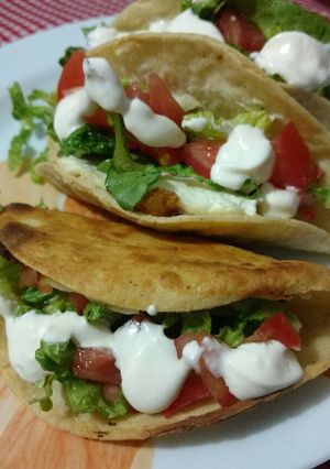 Una foto de Tacos dorados de papa