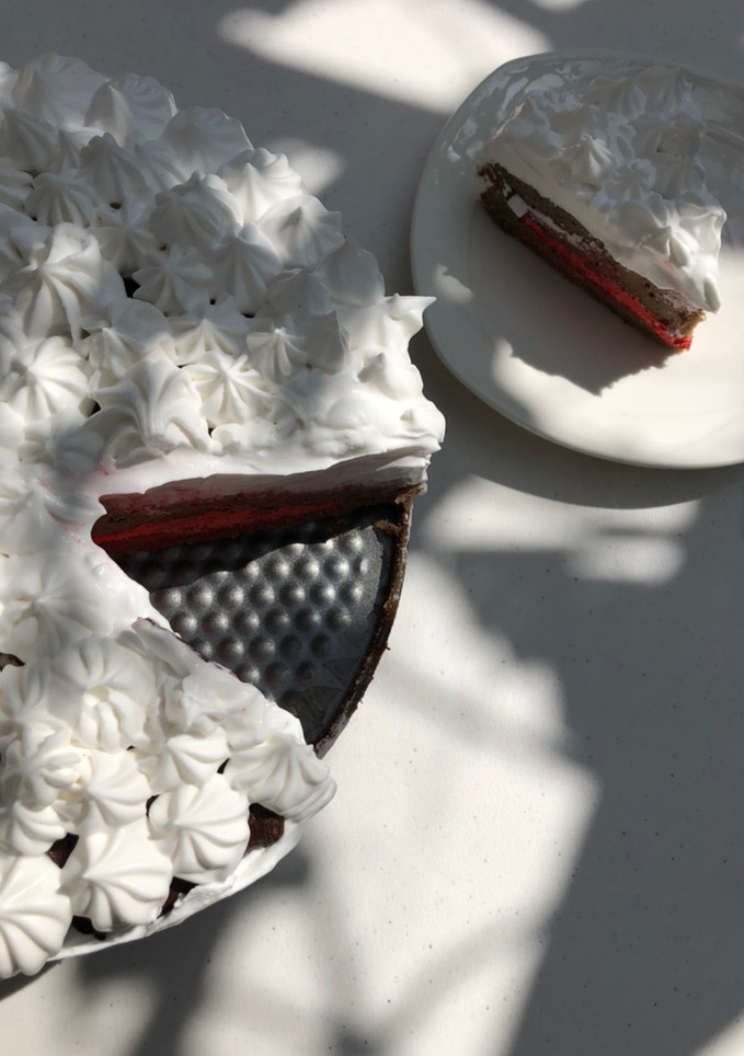 Una foto de Red velvet cake