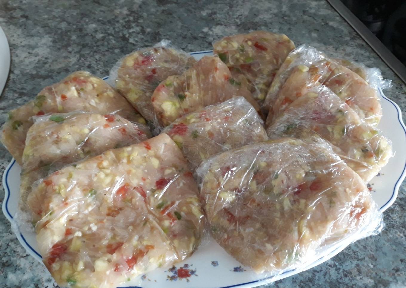 Hamburguesas de verdura y pollo.En thermomix