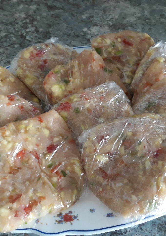 Una foto de Hamburguesas de verdura y pollo.En thermomix