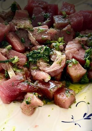 Une photo de Pesto de thon cru