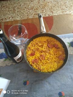 Una foto de Arroz con callos y chorizo