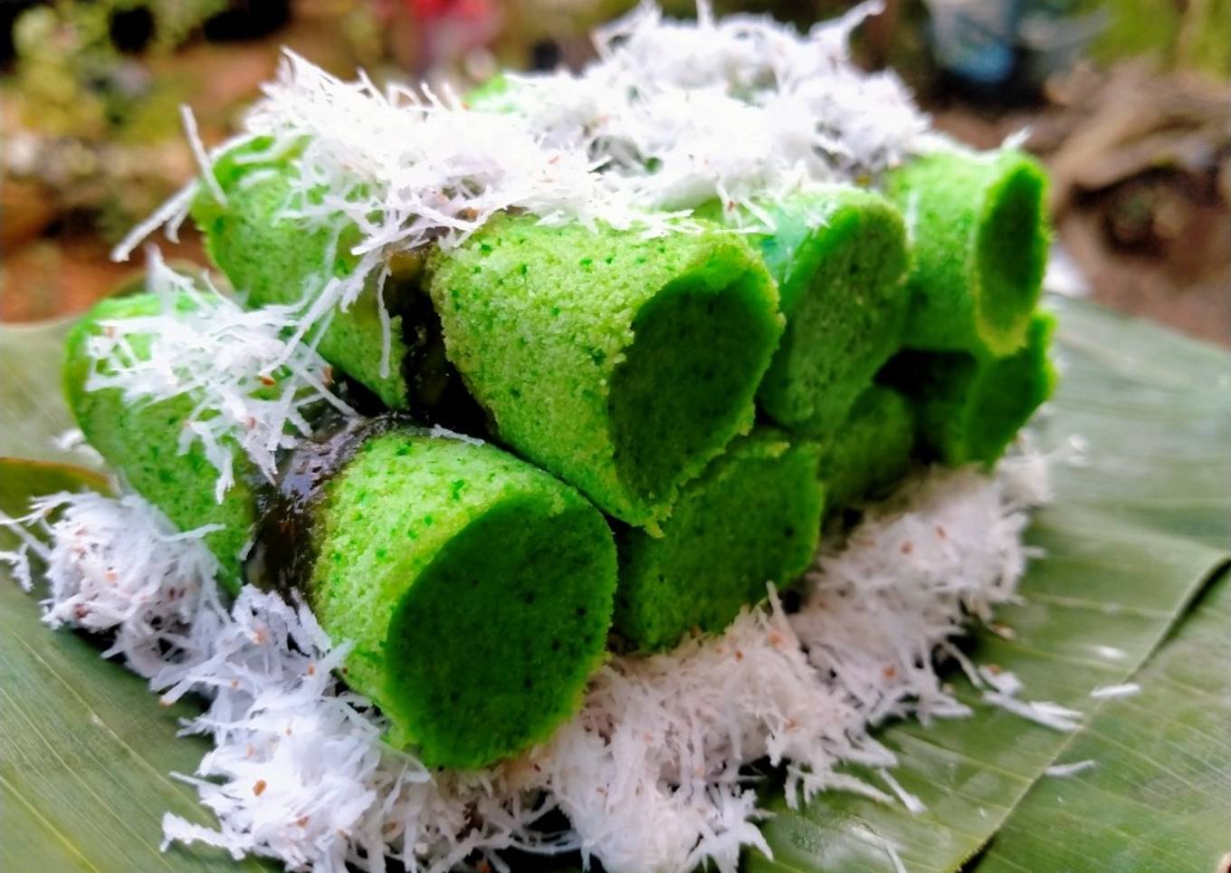 Kue putu tanpa bambu