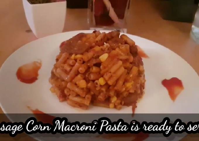 Sausage corn macaroni pasta