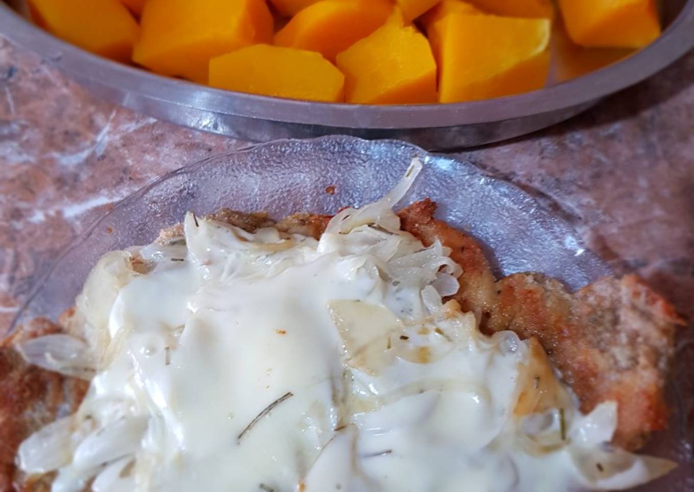 Supremas a la Suiza 🍗 al Horno con Calabaza al vapor