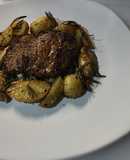 Filete al perejil con papas rústicas