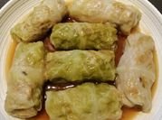A picture of chicken cabbage rolls