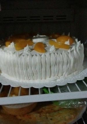 Una foto de Torta de durazno