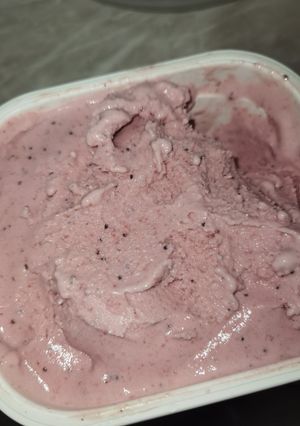Una foto de Helado de fresa