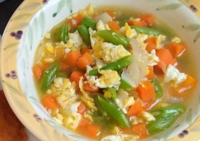 Bagaimana Membuat Sup Telur & Sayur, Lezat Sekali