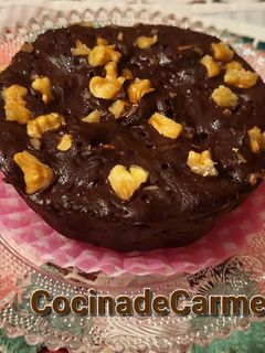 Una foto de Brownie saludable con nueces