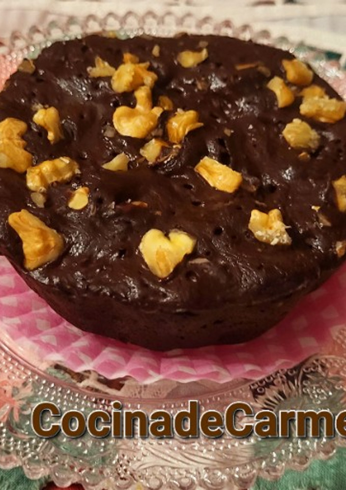 Una foto de Brownie saludable con nueces