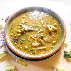 A picture of Beans Broccoli poricha koottu with mung.