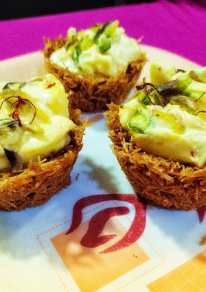 A picture of Vermicelli Cup with Kesar Pista Shrikhand.