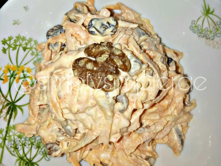 Cara Mudah Membuat Resep  Simple Carrot, Walnut &amp;amp; Raisin Salad yang Bisa Manjain Lidah, Sempurna