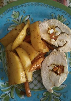 Una foto de Mini arrolladitos de pollo