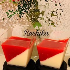 A picture of Strawberry Panna Cotta.