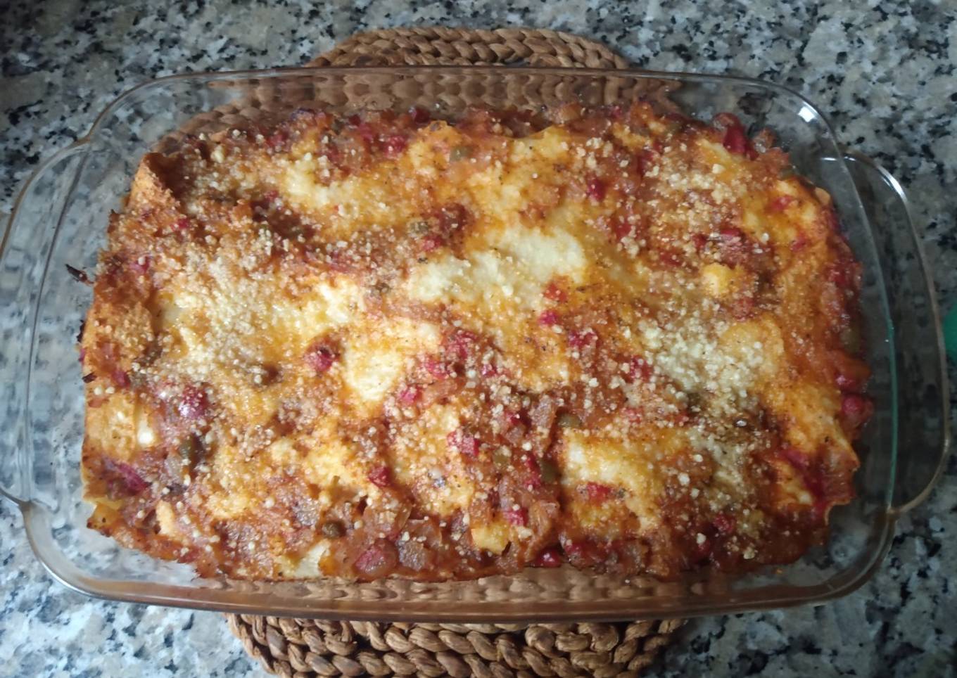 Canelones Sabrosos de carne picada y verduras