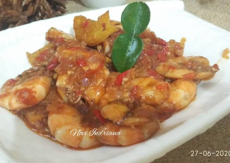 Resep 15. Udang Balado Simple. No ribet yang Bisa Manjain Lidah