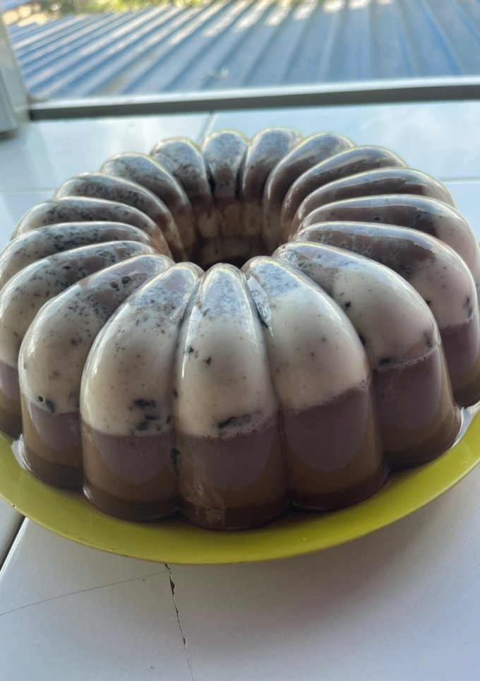 Foto resep Puding Oreo milo coklat