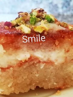 صورة لوصفة بسبوسه بالقشطه