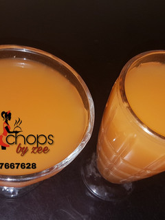 A picture of Carrot and cucumber juice.