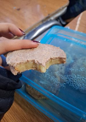 Una foto de Pancakes integrales manzana