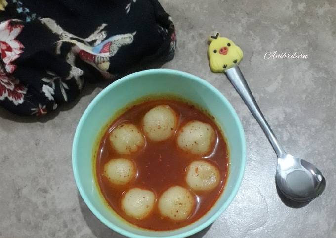 Langkah Mudah untuk Membuat Cilok kuah tom yum yang Menggugah Selera