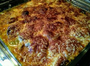 Una foto de GRATÍN De Vegetales al Romesco con Queso Mozzarella...!