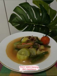 Foto resep Sayur asem kacang dan mentimun