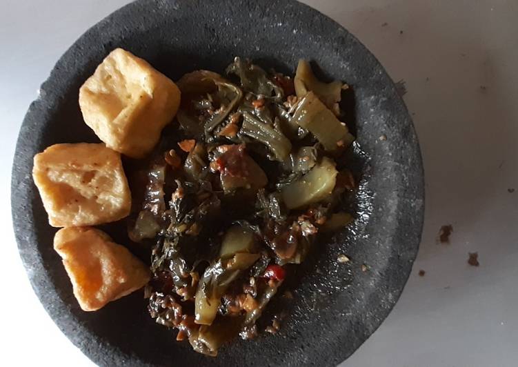 Resep Sayur Asin sambal petis Anti Gagal