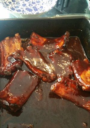 A picture of Mama’s rib sauce.