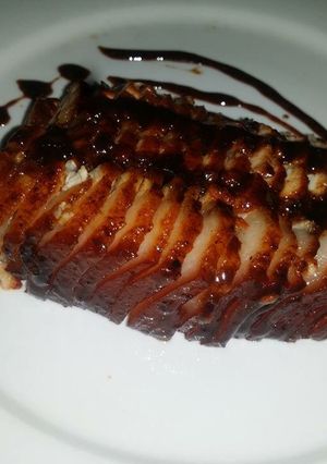 Hình của món Thịt xá xíu quay bằng chảo.