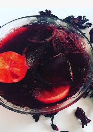 A picture of Sorrel (Zobo) drink..