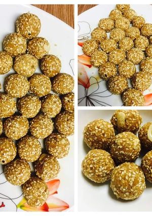 A picture of Sesame Seeds (Til) Laddoo (Makarsankranti Special).