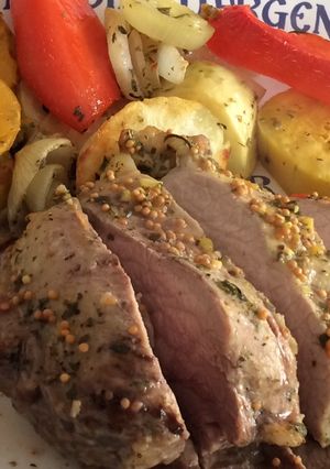 Una foto de Cocina para principiantes: Pulpa de cerdo al horno con hortalizas