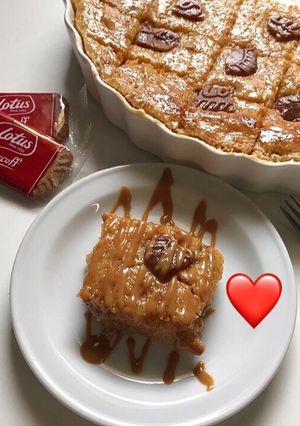 صورة لوصفة بسبوسة اللوتس ولا الذ وربي 👌🏻♥️