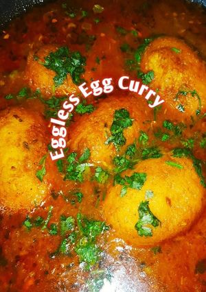 A picture of Eggless Egg Curry.