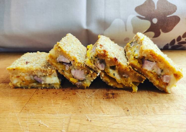 How to Make Fatto in casa Tortino di patate con zucca, provola e prosciutto cotto