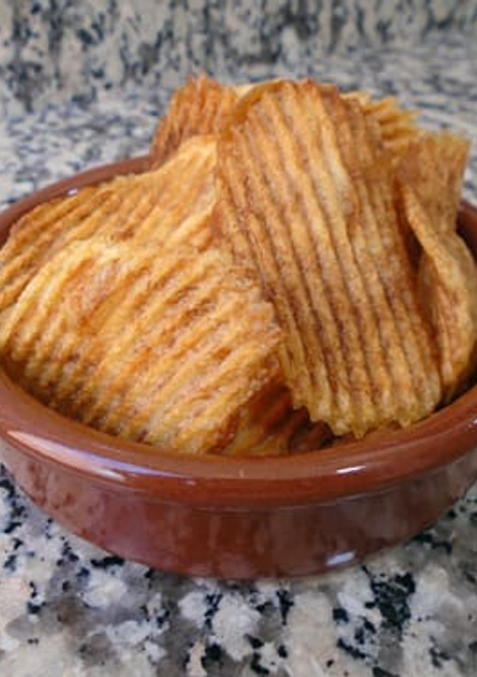 Una foto de Patatas onduladas caseras