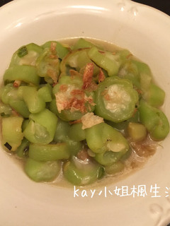 清炒澎湖絲瓜(勝瓜) Stirfry Angled Luffa 的食譜成品照片