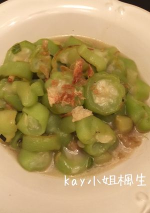 清炒澎湖絲瓜(勝瓜) Stirfry Angled Luffa 的食譜成品照片
