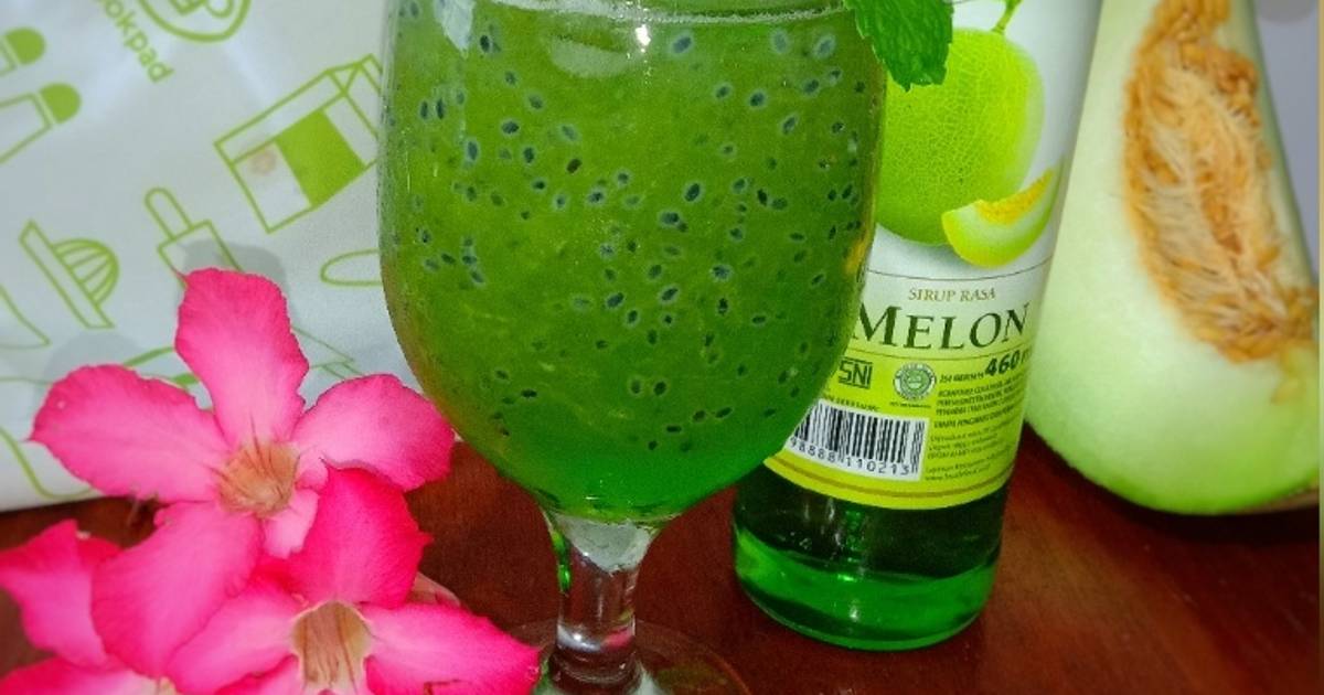 Resep Es melon serut selasih oleh Mamah Galang - Cookpad