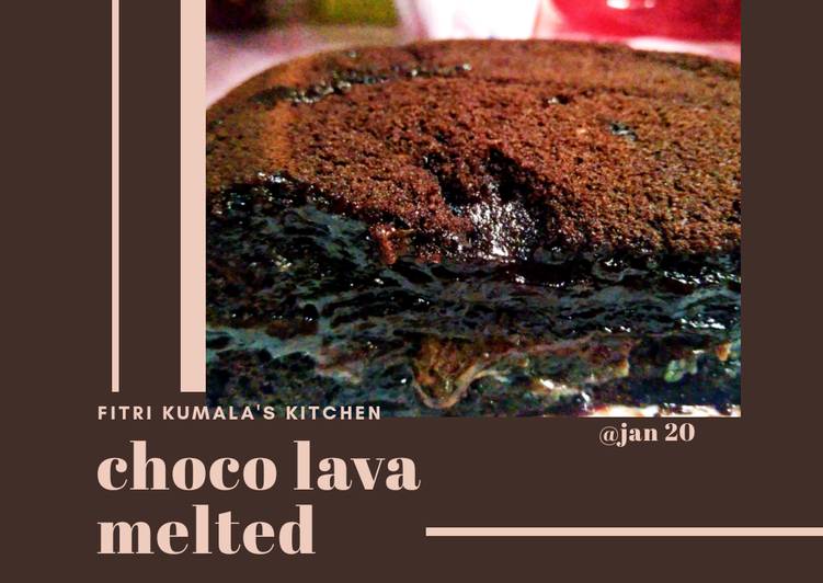 Choco lava melted