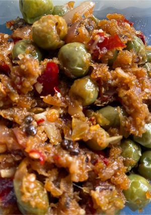 รูปของ น้ำพริกมะแขว่นผัดปลาสลิดฟูมะเขือพวงคั่ว🫚🧄🌶️